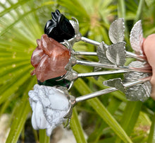Load image into Gallery viewer, Open Roses | Silver Stem