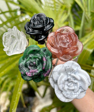 Load image into Gallery viewer, Open Roses | Silver Stem