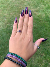 Load image into Gallery viewer, Silver Ring | Amethyst Hearts