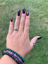 Load image into Gallery viewer, Silver Ring | Emerald Leaves