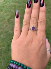 Load image into Gallery viewer, Silver Ring | Amethyst Oval Swirls