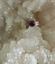 Load image into Gallery viewer, Silver Ring | Amethyst Circular Swirls