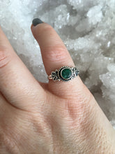Load image into Gallery viewer, Silver Ring | Emerald Leaves