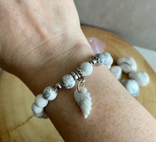 Load image into Gallery viewer, Angel Wing Bracelet | Howlite
