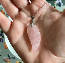 Load image into Gallery viewer, Angel Wing Pendant | Rose Quartz
