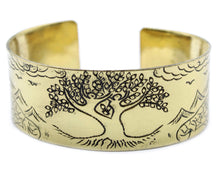 Load image into Gallery viewer, Brass Cuff Bracelet | Tree of Life