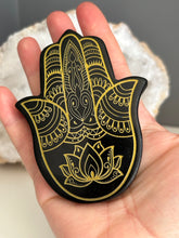 Load image into Gallery viewer, Engraved Hamsa | Black Obsidian
