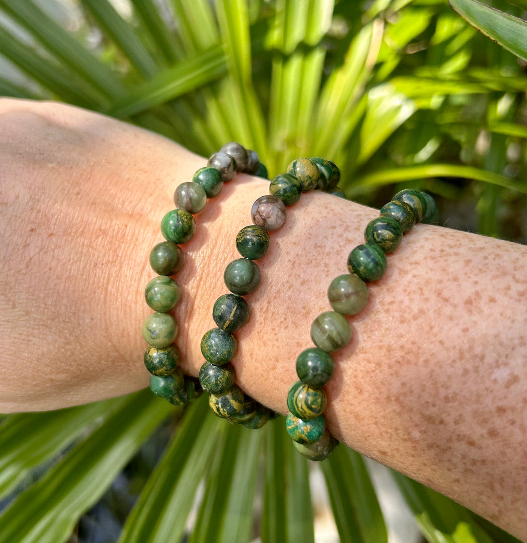 Bead Bracelet | Emerald Jasper