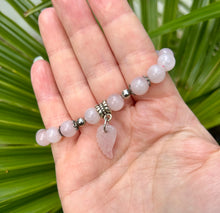 Load image into Gallery viewer, Angel Wing Bracelet | Rose Quartz
