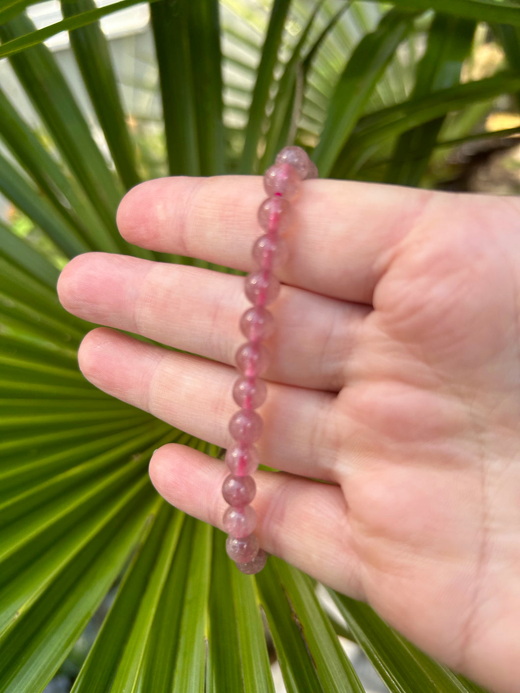 Bead Bracelet | Strawberry Quartz