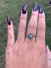Load image into Gallery viewer, Ring | Rainbow Moonstone | Chevron Crown
