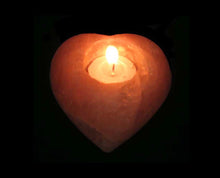 Load image into Gallery viewer, Himalayan Salt Heart Tealight Holder
