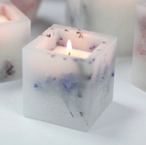 Lavender Flower Square Soy Candle