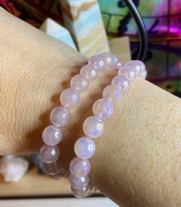 Bead Bracelet | Rose Aura Quartz
