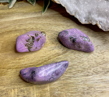 Load image into Gallery viewer, Polished Pieces | Purple Stichtite in Serpentine
