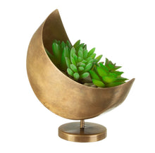 Load image into Gallery viewer, Planter | Brass Lunar Moon
