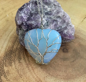 Heart | Wire Wrapped Tree of Life | Opalite