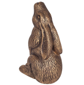 Large Terracotta Moon Gazing Hare | Bronze