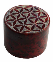 Load image into Gallery viewer, Soapstone Trinket Pot | Flower of Life
