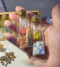 Load image into Gallery viewer, Crystal Chip Wishing Bottles
