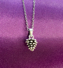 Load image into Gallery viewer, Silver Pendant | Dainty Fir Cone
