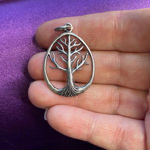 Silver Pendant | Oval Tree of Life