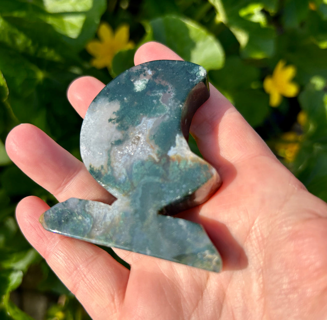 Standing Moons | Moss Agate