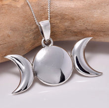 Load image into Gallery viewer, Silver Pendant | Triple Moon
