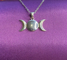 Load image into Gallery viewer, Silver Pendant | Triple Moon
