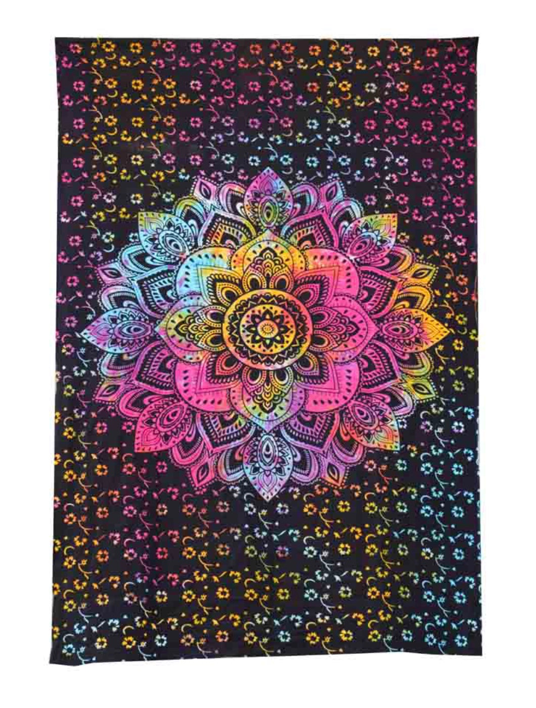 Cotton Tapestry/Single Bedspread | Lotus Flower