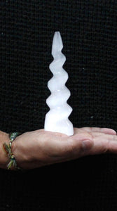 Selenite | Spiral Unicorn Horn 15cm