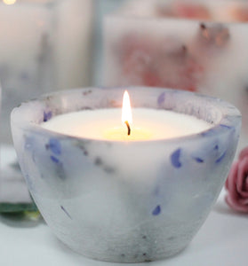 Lavender Flower Bowl Soy Candle