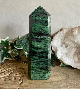 Polished Point | Ruby in Zoisite