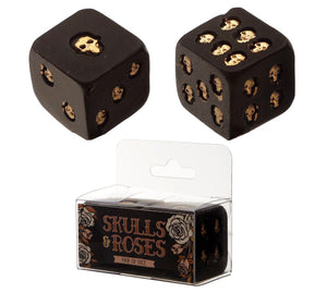 Black & Gold Skull Dice Set