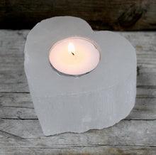 Load image into Gallery viewer, Selenite | Heart Candle Holder

