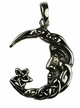 Load image into Gallery viewer, Sterling Silver Celtic Moon Pendant
