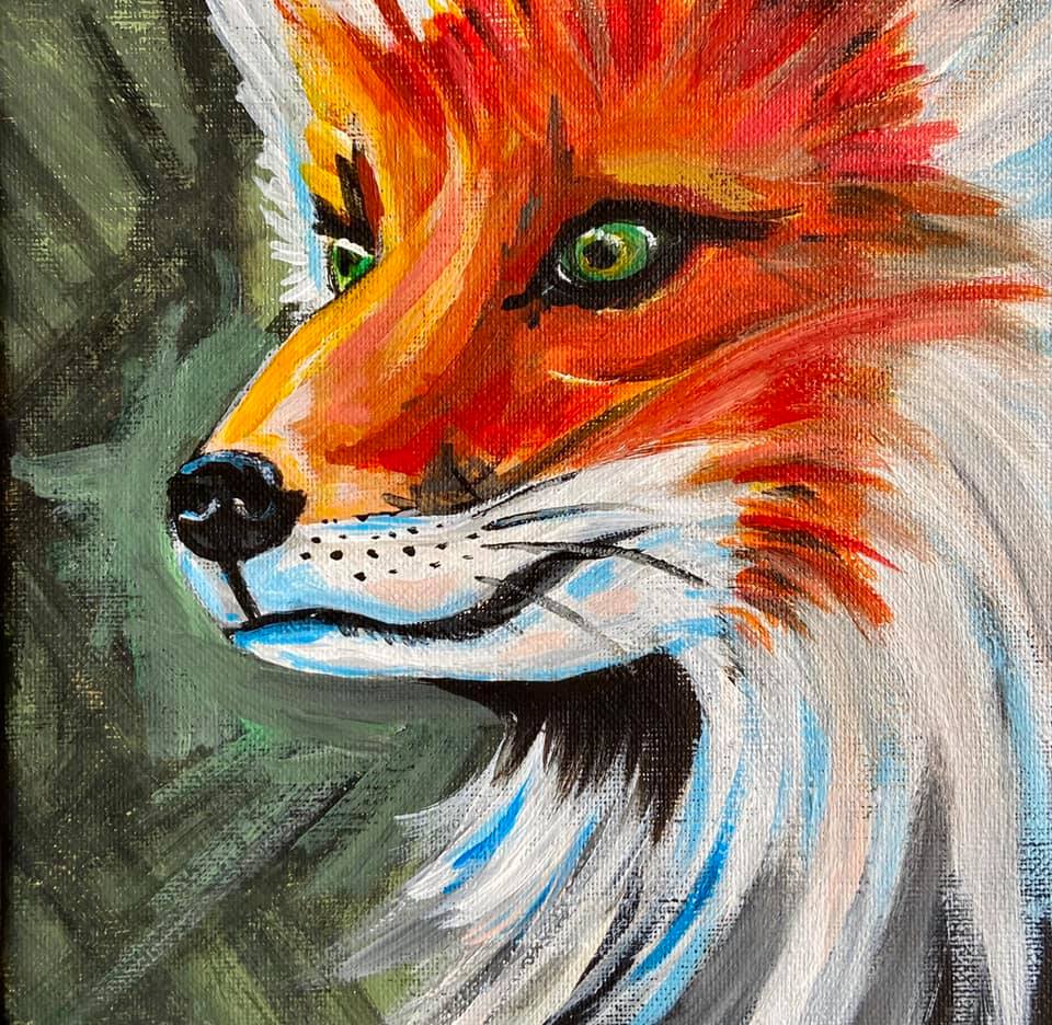 Woodland Fox Painting