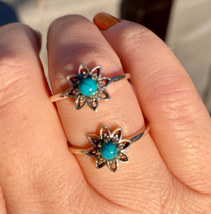 Ring | Turquoise Howlite | Flower