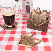 Load image into Gallery viewer, Coaster Set | Wooden Fox
