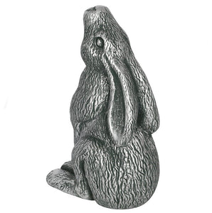 Large Terracotta Moon Gazing Hare | Silver