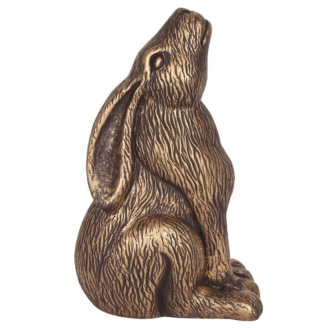 Large Terracotta Moon Gazing Hare | Bronze