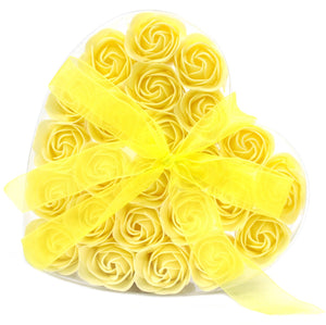 Heart Box | 24 Yellow Soap Roses
