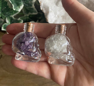 Crystal Chip Skull Bottles