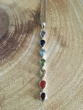 Load image into Gallery viewer, Silver Pendant | Chakra Tear Drops
