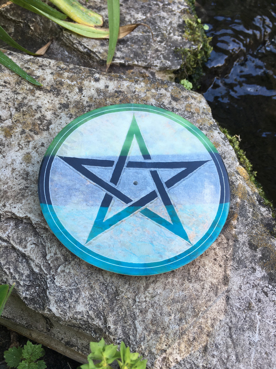 Soapstone Incense Plate | Pentagram