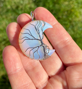 Moon | Wire Wrapped Tree of Life | Opalite