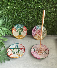 Load image into Gallery viewer, Soapstone Incense Plate | Triple Moon Goddess
