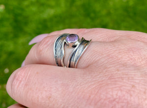Ring | Faceted Amethyst Double Band