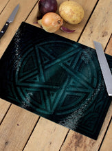 Load image into Gallery viewer, Seconds: Black Pentagram Chopping Board
