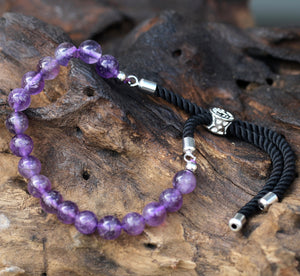 Beaded Rope Bracelet | Amethyst